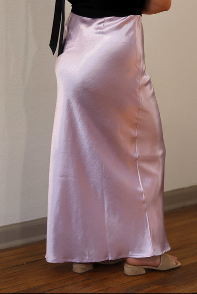 Satin Lavender Skirt